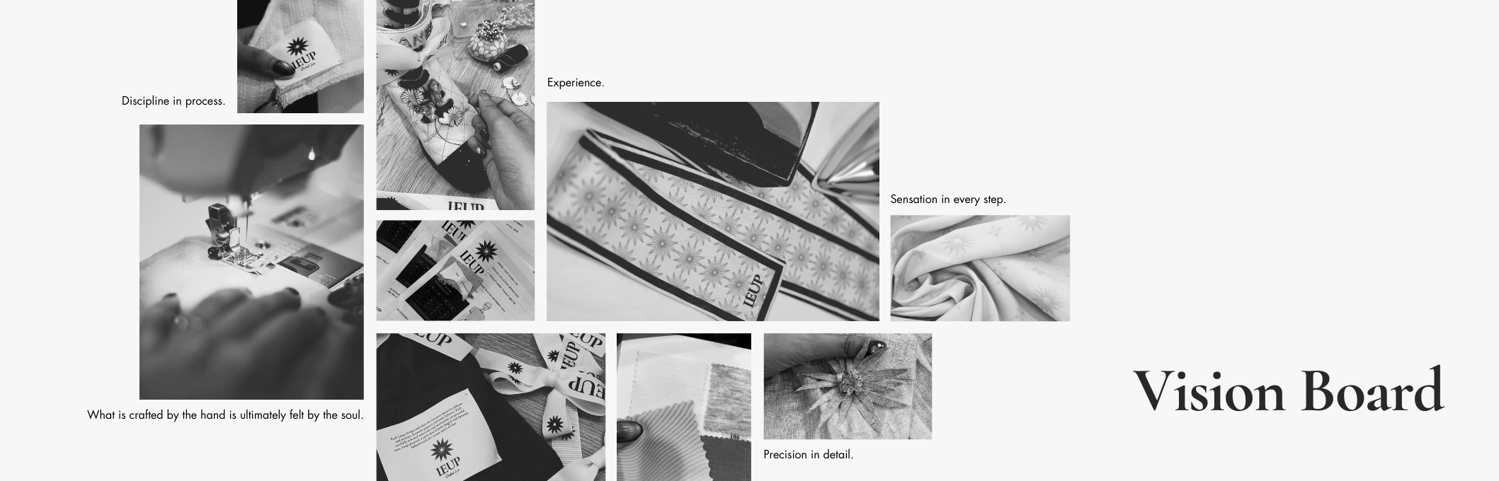 Leup — Vision board, artisan process